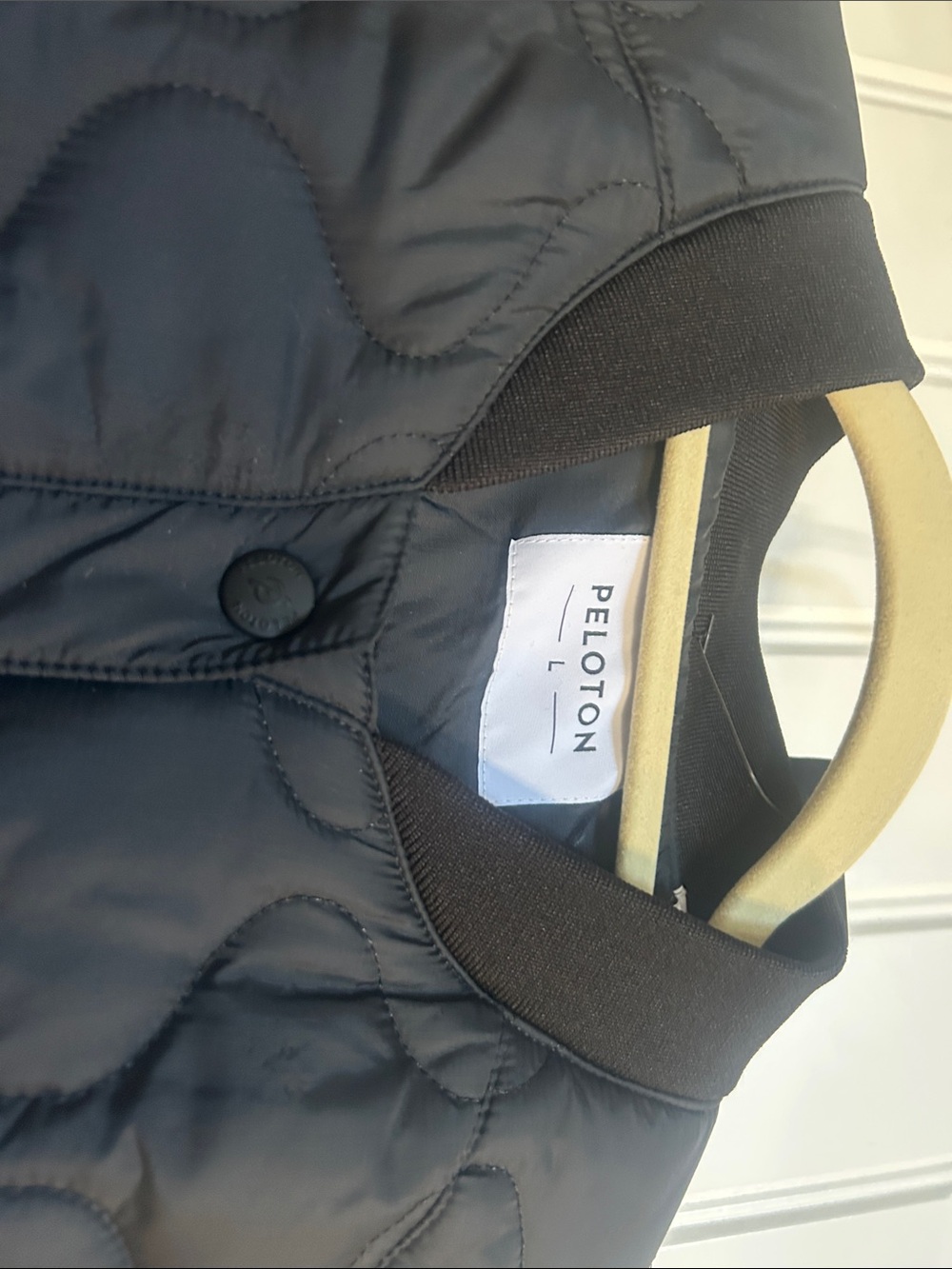 Peloton Black Quilted Snap-Front Jacket - Picture 3 of 7